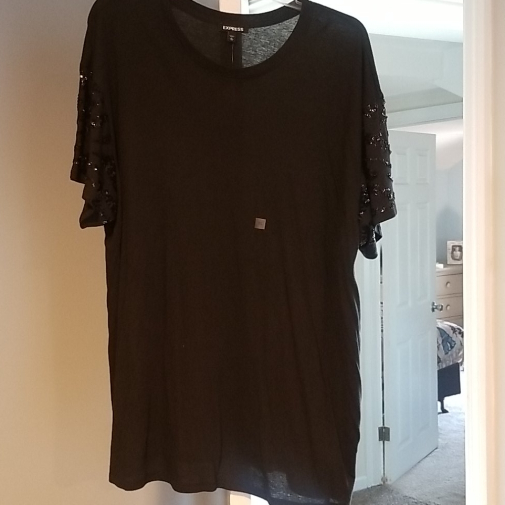 Express Embellished Short Sleeve Tee Size XL